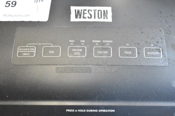 BRAND NEW SCRATCH AND DENT! Weston 65-3001-W External Vacuum Packaging Machine with 11 1/2" Seal Bar. 120 Volts, 1 Phase. Tested and Working! - Image 4 of 8