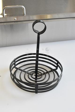 3 BRAND NEW SCRATCH AND DENT! Black Metal Countertop Holder. 3 Times Your Bid!