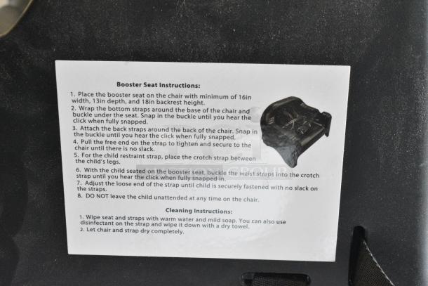 BRAND NEW SCRATCH AND DENT! Black Poly Countertop Booster Seat - Image 6 of 6