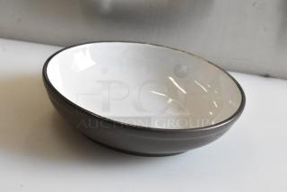 2 BRAND NEW SCRATCH AND DENT! Boxes of 5 Acopa White and Brown Ceramic Bowls. 2 Times Your Bid!