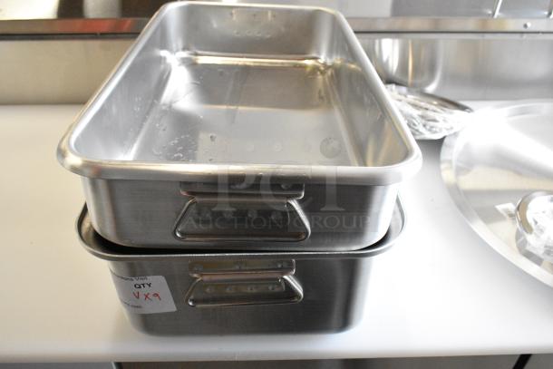 9 BRAND NEW SCRATCH AND DENT! Items Including 471SPC70 Choice 18 7/8" Aluminum Pot / Pan Cover, Winco INSC-2.5 Round Lids, 2 Metal Baking Pans. 9 Times Your Bid! - Image 8 of 8