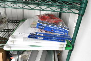 7 BRAND NEW SCRATCH AND DENT! Items Including PLBM003S Thunder Group Red Silicone 5 Compartment 4.57 oz. Muffin Mold, 83132 Hubert White Poly Cutting Board, 407CBG2418GN Choice 24" x 18" x 1/2" Green Cutting Board with Grips, Hook, and Rulers. 7 Times Your Bid!