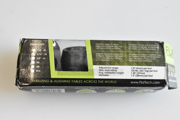 BRAND NEW SCRATCH AND DENT! 357EQUALIZ56 FLAT Tech Equalizers 5/16"-18 Thread Black Table Leveler - Image 2 of 4