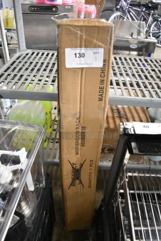 BRAND NEW SCRATCH AND DENT! Regency 600MBR36 36" Stainless Steel Mop / Broom Rack with 4 Holders