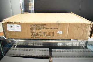 BRAND NEW SCRATCH AND DENT! Box of 12 Bakers Mark 407FULL16G Heavy-Duty Full Size 16 Gauge 18" x 26" Wire Rim Aluminum Bun / Sheet Pan.