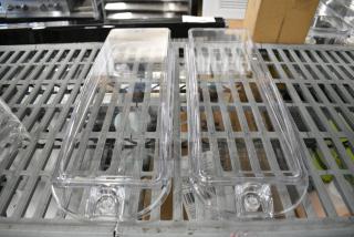 2 BRAND NEW SCRATCH AND DENT! Clear Poly Lids. 2 Times Your Bid!