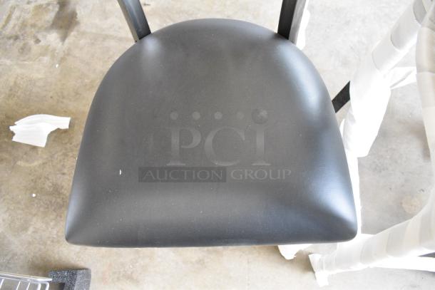 3 BRAND NEW SCRATCH AND DENT! Items Including Silver Dining Height Cross Back Chair w/ Black Cushion, Black Ladder Back Bar Height Chair w/ Black Cushion and Wooden Ladder Back Chair Frame. 3 Times Your Bid! - Image 6 of 10