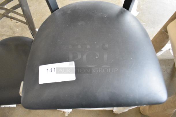 3 BRAND NEW SCRATCH AND DENT! Items Including Silver Dining Height Cross Back Chair w/ Black Cushion, Black Ladder Back Bar Height Chair w/ Black Cushion and Wooden Ladder Back Chair Frame. 3 Times Your Bid! - Image 8 of 10