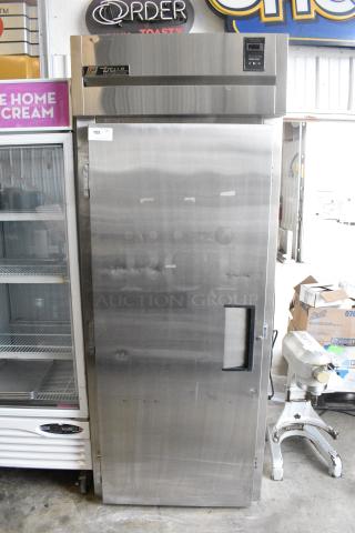 True TA1RRI89-1S Stainless Steel Commercial Single Door Roll In Rack Cooler. 115 Volts, 1 Phase. Tested and Working!