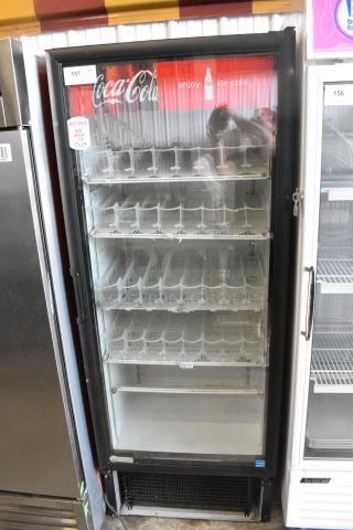 Imbera G319 Metal Commercial Single Door Reach In Cooler Merchandiser w/ Poly Coated Racks. 115 Volts, 1 Phase. Tested and Powers On But Does Not Get Cold