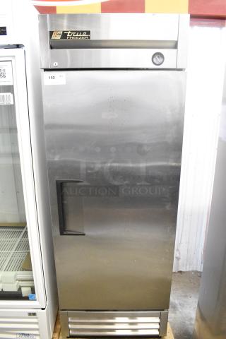 True T-19F Stainless Steel Commercial Single Door Reach In Freezer. 115 Volts, 1 Phase. Tested and Powers On But Does Not Get Cold