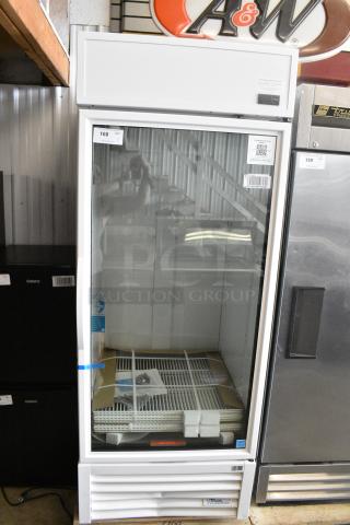BRAND NEW SCRATCH AND DENT! 2024 True TSCI-600R-G-PH Metal Commercial Single Door Reach In Cooler Merchandiser. 115 Volts, 1 Phase. Tested and Working!