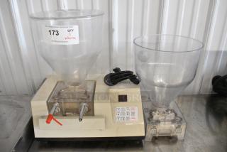CU035 Metal Commercial Countertop Pastry Dough Donut Filler w/ 2 Poly Hoppers. 110-120 Volts, 1 Phase. - Item #1184873