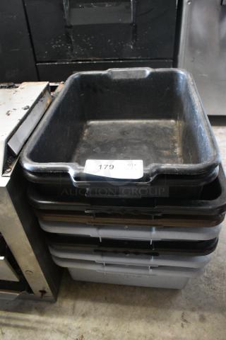 ALL ONE MONEY! Lot of 8 Poly Bus Bins.