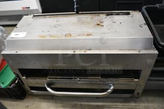 Stainless Steel Commercial Natural Gas Powered Cheese Melter.