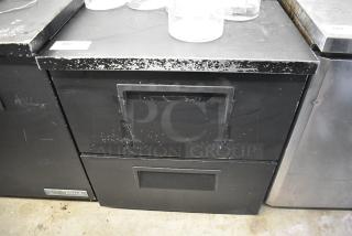 2018 True TUC-27D-2-LP-HC Metal Commercial 2 Drawer Undercounter Cooler on Commercial Casters. 115 Volts, 1 Phase. Tested and Working!