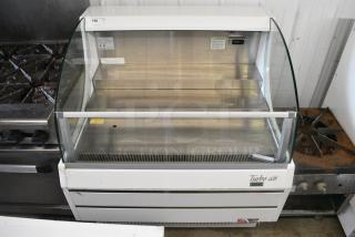 Turbo Air TOM-40SW-N Metal Commercial 39" Horizontal Open Air Cooler Grab N Go Merchandiser on Commercial Casters. 115 Volts, 1 Phase. Tested and Working!