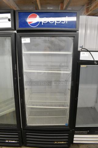 True GDM-26-LD Metal Commercial Single Door Reach In Cooler Merchandiser. 115 Volts, 1 Phase. Tested and Working!