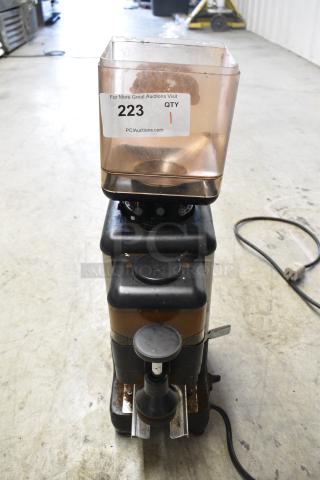 Faema MPN Metal Commercial Countertop Espresso Bean Grinder. Missing Lid. 110 Volts, 1 Phase. Tested and Working!