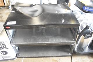 BRAND NEW SCRATCH AND DENT! Hatco GRSDS-36D Metal Glo-Ray 36" Slanted Double Shelf Merchandiser. 120 Volts, 1 Phase. Tested and Working!