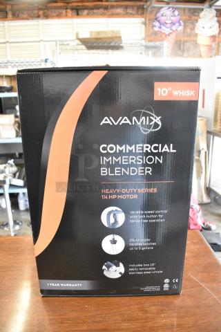 5 BRAND NEW SCRATCH AND DENT! AvaMix 928IBHDW10  Heavy-Duty Variable Speed Immersion Blender with 10" Whisk - 1 1/4 hp. 120 Volts, 1 Phase. 5 Times Your Bid!