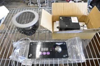 3 BRAND NEW SCRATCH AND DENT! Items Including Equip by T&S 5EF-0001 Replacement Electronic Faucet Black Control Module 5105EF0001, Vollrath Panel. 3 Times Your Bid!
