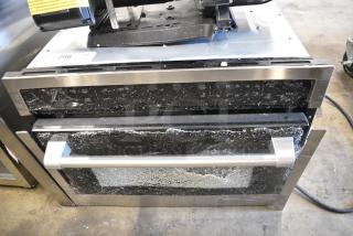 BRAND NEW SCRATCH AND DENT! 2023 KoolMore Stainless Steel Electric Powered Compact Oven. See Pictures for Glass Damage. 120 Volts, 1 Phase.