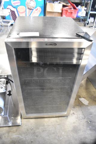 BRAND NEW SCRATCH AND DENT! 2025 KoolMore KM-BR32SS 18 in. 3.2 Cu. Ft. Beverage Refrigerator Merchandiser with Stainless Steel Trim and Touch Panel. 115 Volts, 1 Phase. Tested and Working!