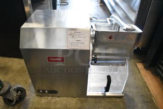 BRAND NEW SCRATCH AND DENT! 2025 Estella 348CO2 Stainless Steel 4 lb. Electric Hard Cheese Grater. 120 Volts, 1 Phase. Tested and Working!