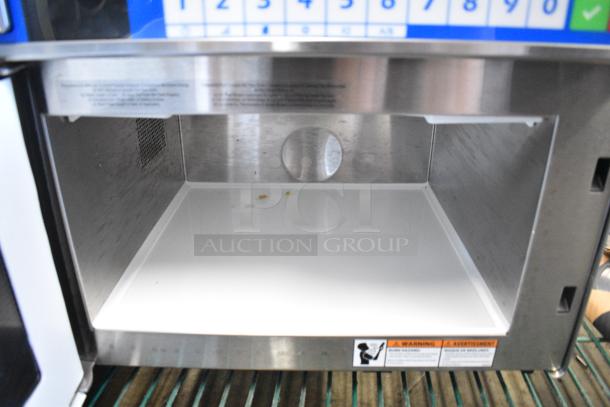 BRAND NEW SCRATCH AND DENT! 2024 Solwave SWAHD12 Ameri-Series Space Saver Heavy-Duty Stainless Steel Commercial Microwave with Push Button Controls. 120 Volts, 1 Phase. - Image 5 of 7