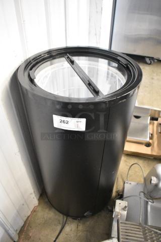 BRAND NEW SCRATCH AND DENT! Galaxy 177BMR2B BMR2-B Barrel Merchandiser Refrigerator - 2.25 cu. ft. 115 Volts, 1 Phase. Tested and Working!
