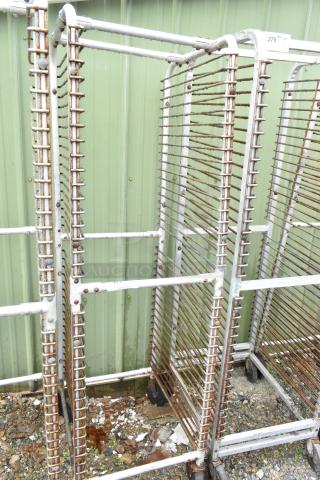 Metal Commercial Pan Transport Rack on Commercial Casters.