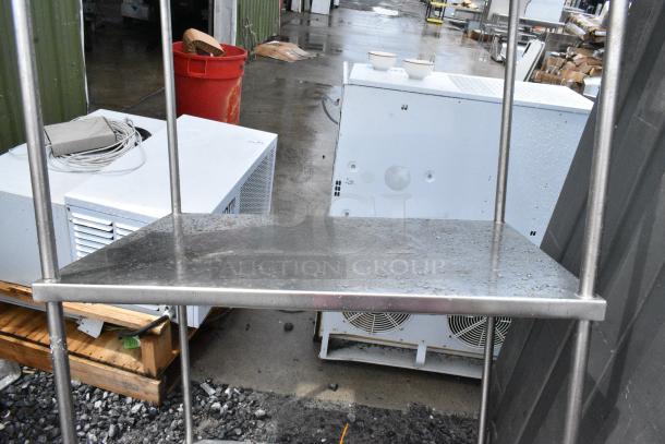 Stainless Steel 4 Tier Shelving Unit. BUYER MUST DISMANTLE. PCI CANNOT DISMANTLE FOR SHIPPING. PLEASE CONSIDER FREIGHT CHARGES. - Image 4 of 5