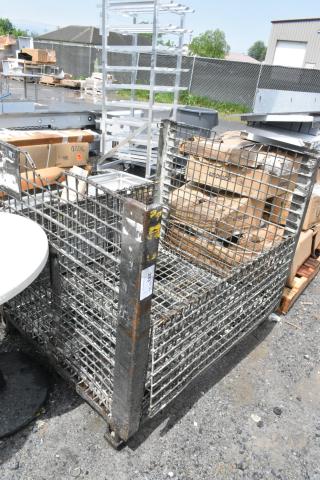 Metal Cage/Bin on Commercial Casters.