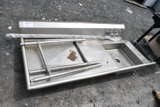Stainless Steel Commercial Left Side Dirty Side Dishwasher Table.