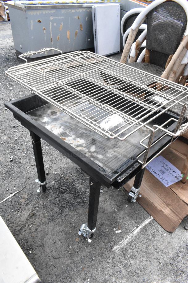 Backyard Pro Metal Commercial Charbroiler Grill on Commercial Casters. - Image 1 of 3
