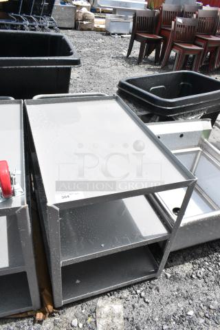 BRAND NEW SCRATCH AND DENT! Gray Metal 3 Tier Cart
