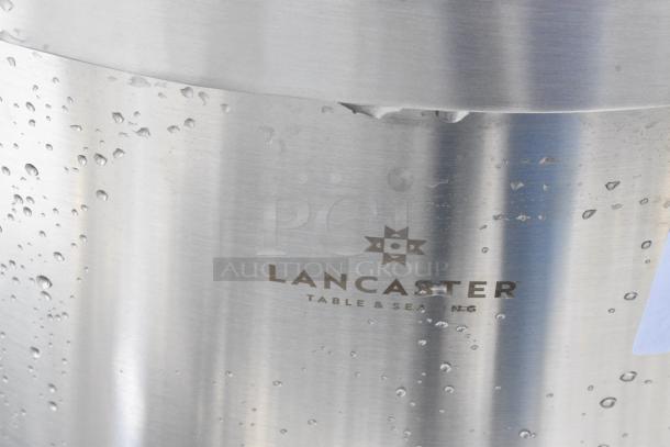 2 BRAND NEW SCRATCH AND DENT! Lancaster Table & Seating Stainless Steel Cylindrical Trash Can Shell. 2 Times Your Bid! - Image 3 of 5