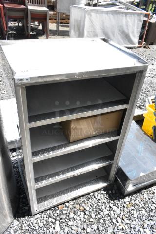 BRAND NEW SCRATCH AND DENT! Regency 600CT5S1624E 16" x 24" Five Shelf 18-Gauge 304 Stainless Steel Utility Cart with Enclosed Base and Open Front