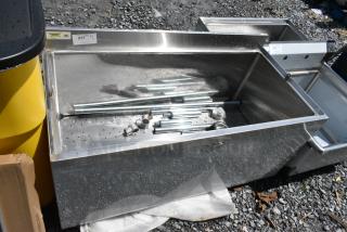 BRAND NEW SCRATCH AND DENT! Regency 600BB2448 24" x 48" Stainless Steel Beer Box with Lid and 3" Backsplash - 20 3/4" x 45 3/4" x 18" Bowl