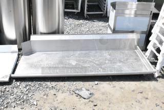 Stainless Steel Right Side Clean Side Dishwasher Table. No Legs.