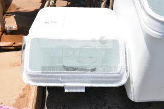 BRAND NEW SCRATCH AND DENT! Bakers Lane 176IB200 12.6 Gallon / 200 Cup Shelf Ingredient Bin with Flip Lid, Label Sheet, and Scoop