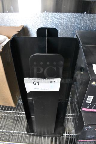 Choice 407CTOR4BLK Black 4-Section Revolving Cup and Lid Organizer