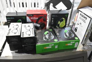 9 IN ORIGINAL BOX! Items Including Alpha Headphones, Kaira Headphones, Razzer Anzu Smart Glasses. 9 Times Your Bid!