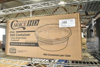 BRAND NEW Box of Choice 128HD8BULK Heavy Duty 8 oz. Microwavable Translucent Plastic Deli Container