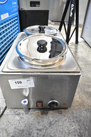 Sybo SH-FWBT0-4 Stainless Steel Commercial Countertop Food Warmer. 120 Volts, 1 Phase. Tested and Working!