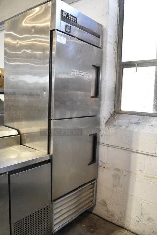 True TS-23-2 Stainless Steel Commercial 2 Half Size Reach In Cooler on Commercial Casters. 115 Volts, 1 Phase. Tested and Powers On But Does Not Get Cold
