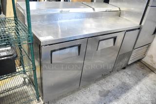 True TPP-60 Stainless Steel Commercial Pizza Prep Table on Commercial Casters. 115 Volts, 1 Phase. - Item #1182041