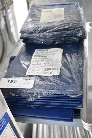 5 BRAND NEW SCRATCH AND DENT! Menu Solutions K22C BLUE K22-Kent 8 1/2" x 11" Single Panel / Double-Sided Blue Menu Board. 5 Times Your Bid!