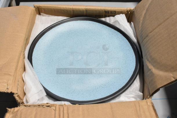 2 BRAND NEW SCRATCH AND DENT! GET CS-90-GBL Pottery Market 9" Matte Speckled Grayish Blue Melamine Coupe Dinner Plate. 2 Times Your Bid! - Image 3 of 7